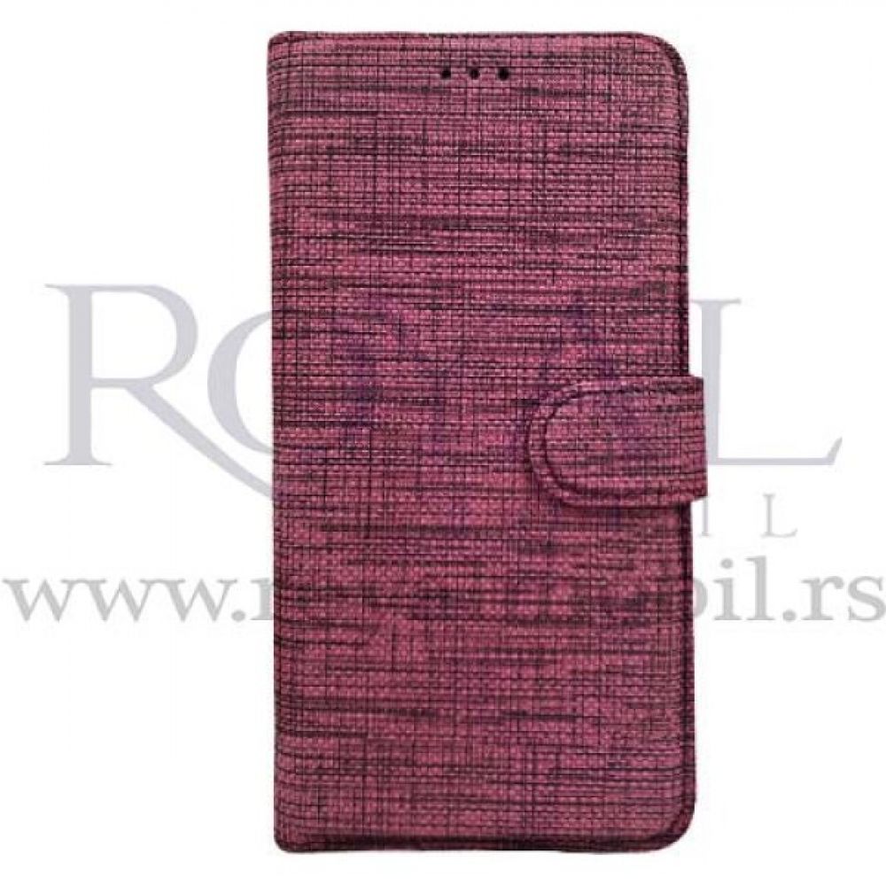 Futrola TEXTILE FLIP za Huawei Mate 20 lite ljubicasta --R121 --A187