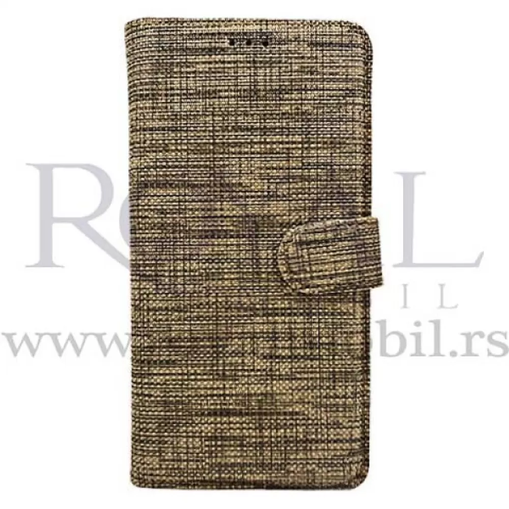 Futrola TEXTILE FLIP za Xiaomi Redmi Note 8 zlatna --C121