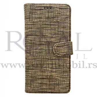 Futrola TEXTILE FLIP za Xiaomi Redmi Note 8 zlatna --C121