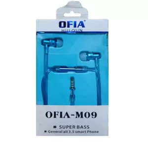 Handsfree univerzalne Slusalice OFIA M-09 3.5mm sa mikrofonom plave --B181