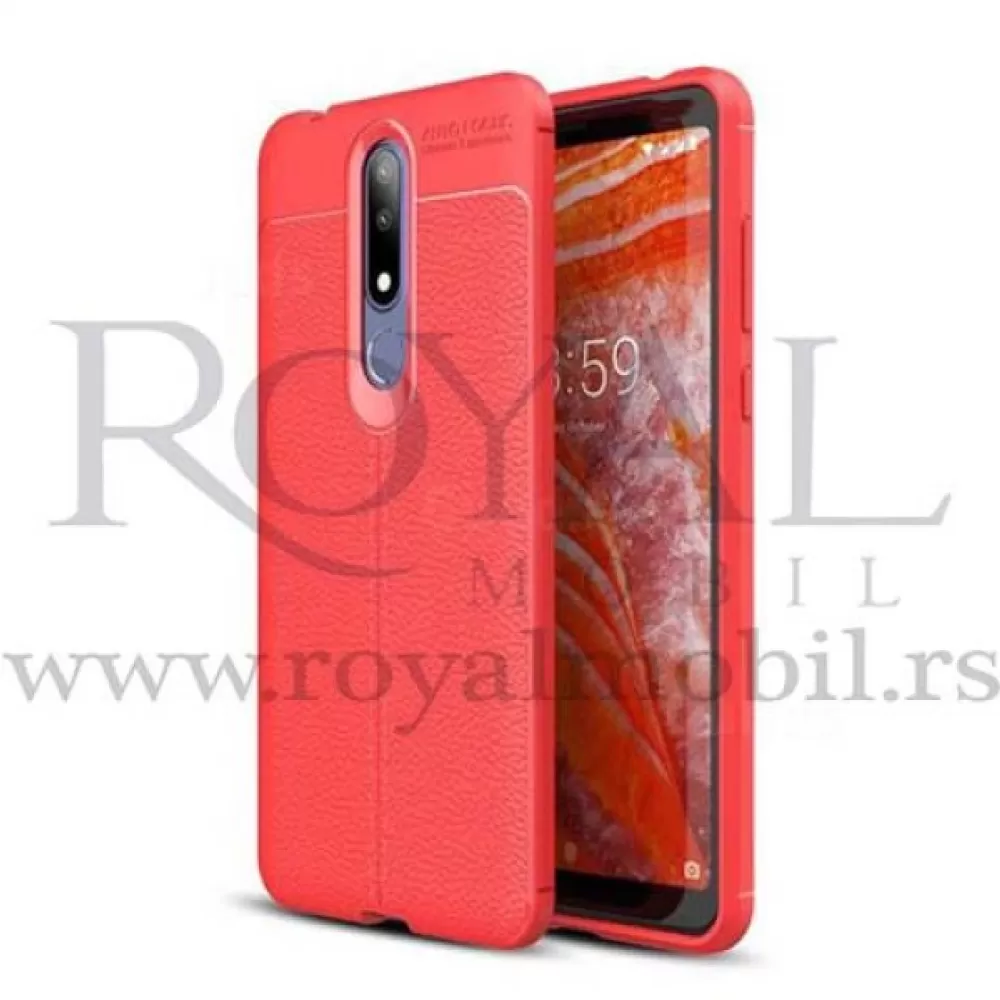 Silikonska futrola IMITACIJA KOZE No4 za Samsung A217 Galaxy A21S crvena