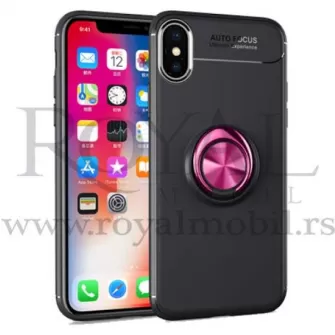 Futrola AUTO FOCUS SA MAGNETOM za Huawei P Smart 2021 crna sa roze