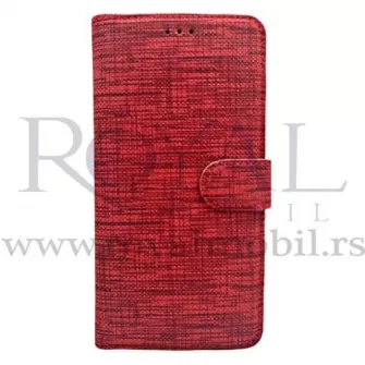 Futrola TEXTILE FLIP za Samsung A125 Galaxy A12 crvena