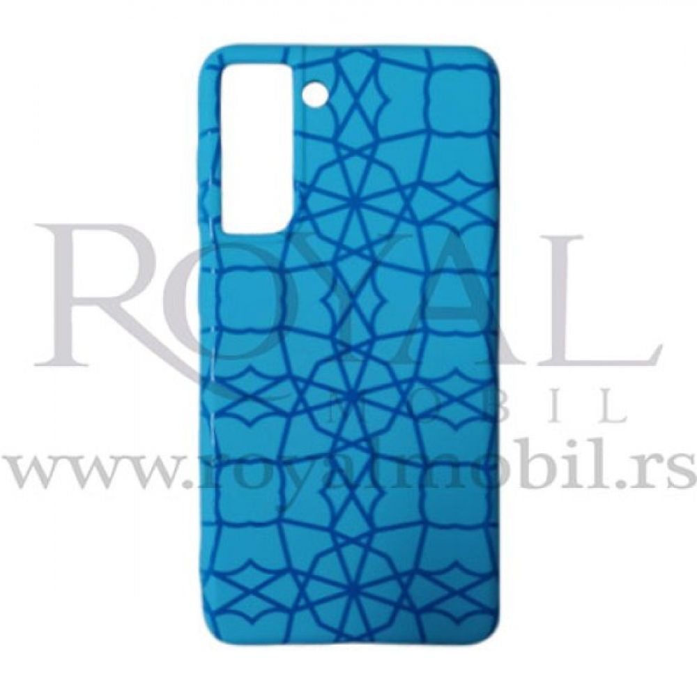 Futrola Soft Print GEOMETRIK No11 za Samsung G998F Galaxy S30 Ultra / S21 Ultra plava