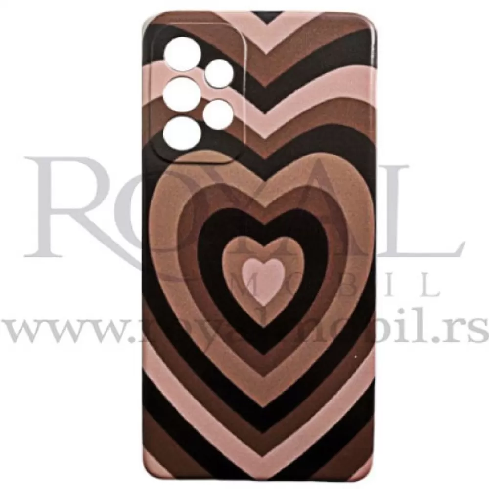 Futrola Soft Print HEART za iPhone 13 Pro Max (6.7) braon