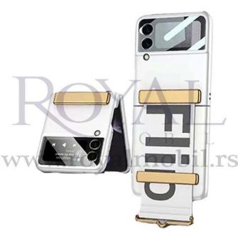 Futrola FOLD SA DRZACEM za Samsung Galaxy Z Flip 3 5G srebrna