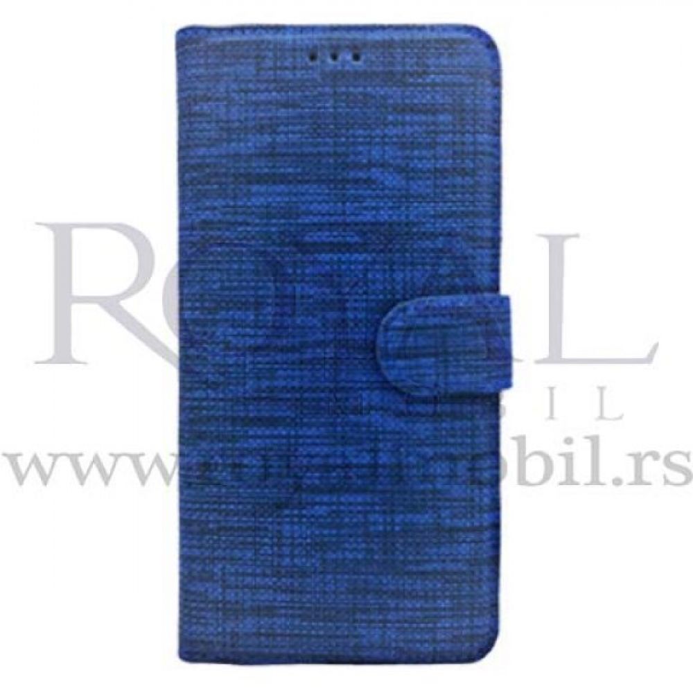 Futrola TEXTILE FLIP za Samsung G990 Galaxy S21 FE plava