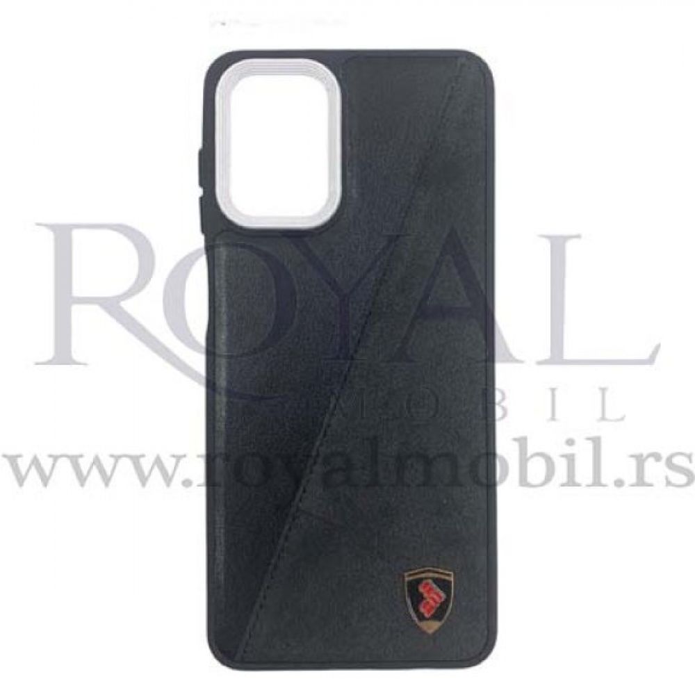 Futrola LEATHER TEXTIL za Xiaomi Redmi Note 9 crna