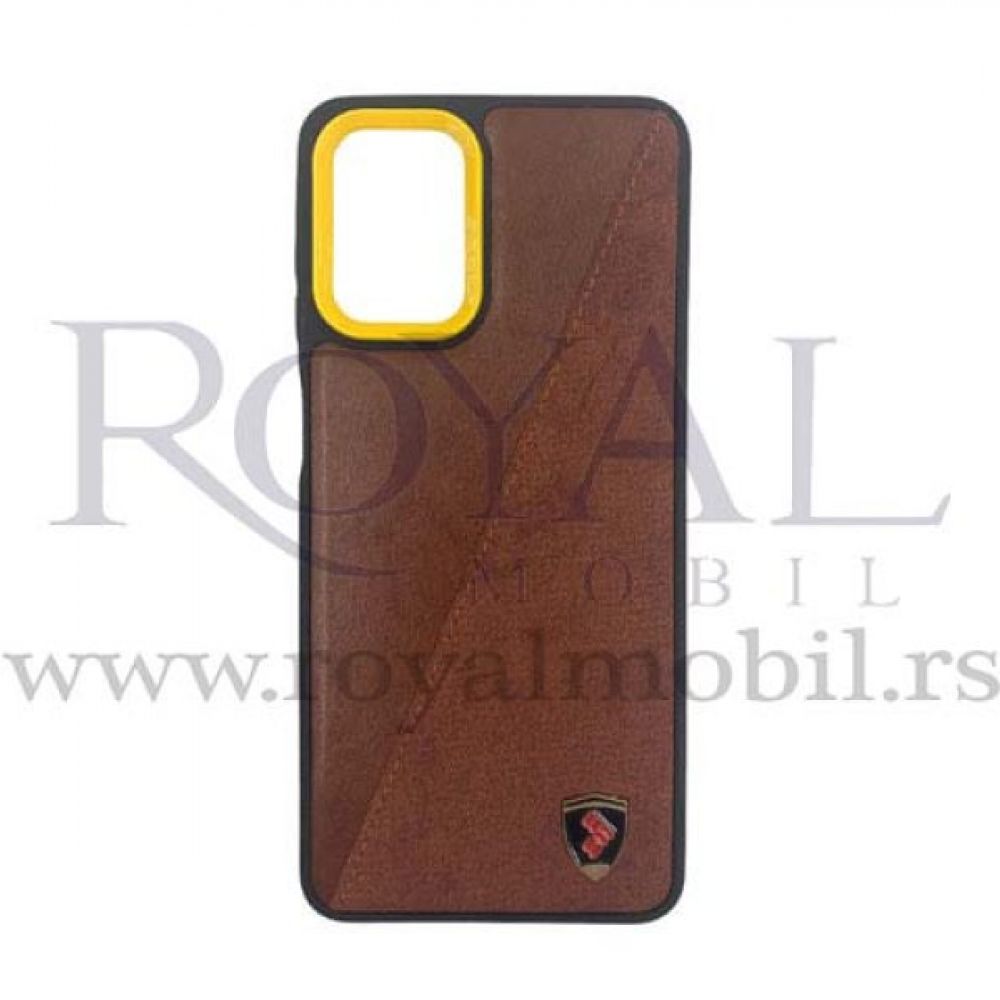 Futrola LEATHER TEXTIL za Xiaomi Redmi Note 10 5G braon