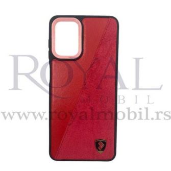 Futrola LEATHER TEXTIL za Xiaomi Redmi Note 10 5G crvena