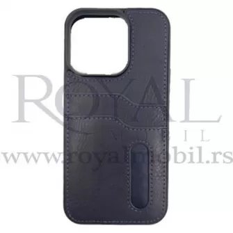 Futrola LEATHER No1 SA DZEPICEM za iPhone 14 Pro (6.1) teget