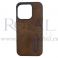 Futrola LEATHER No1 SA DZEPICEM za iPhone 14 Pro Max (6.7) braon