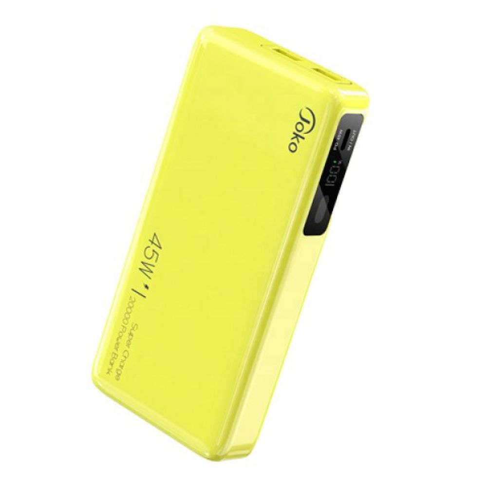 Power bank KONFULON JOCO J09 20000 mAh fast charge zuta