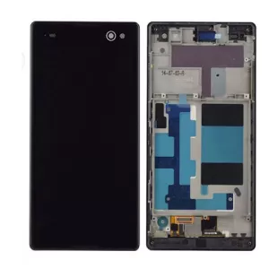 LCD Sony Xperia C3 + touchscreen + frame ORG crni --KA50