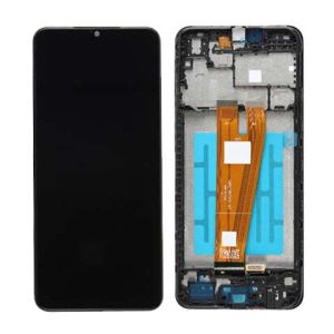 LCD + touchscreen + frame za Samsung A045 Galaxy A04 crni (service pack) zuti flet GH81-22731A FULL ORIGINAL EU