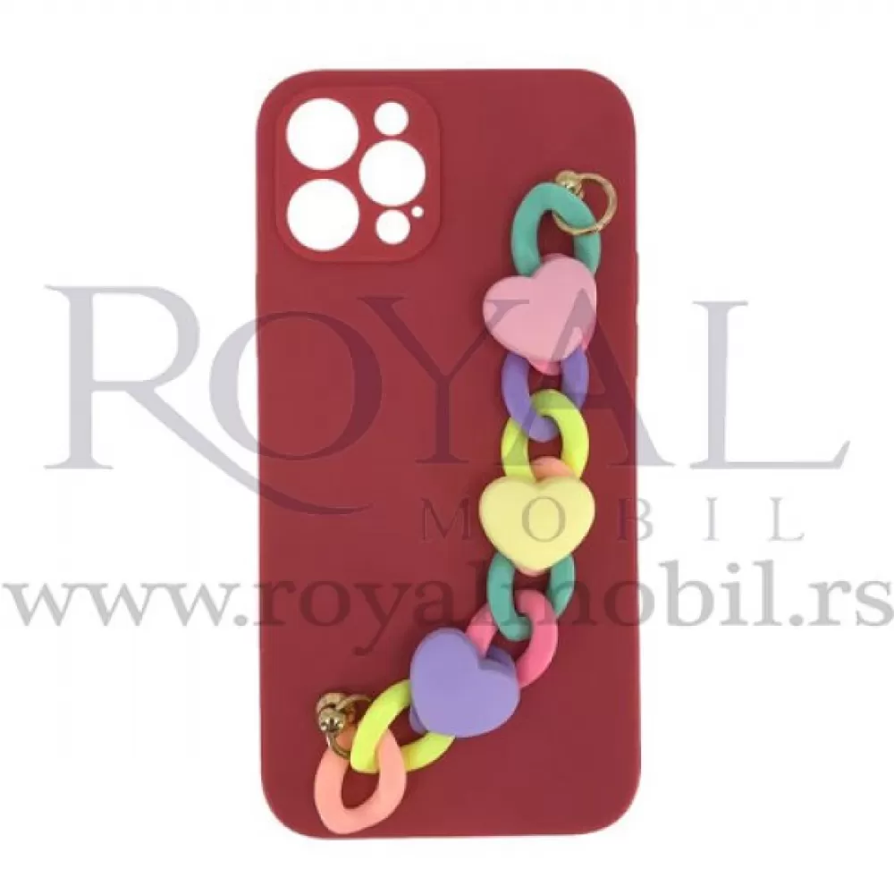 Futrola RAINBOW CHAIN za iPhone 12 (6.1) crvena