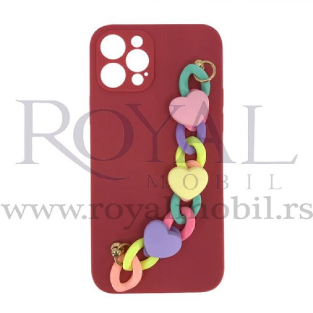 Futrola RAINBOW CHAIN za iPhone 12 Pro (6.1) crvena