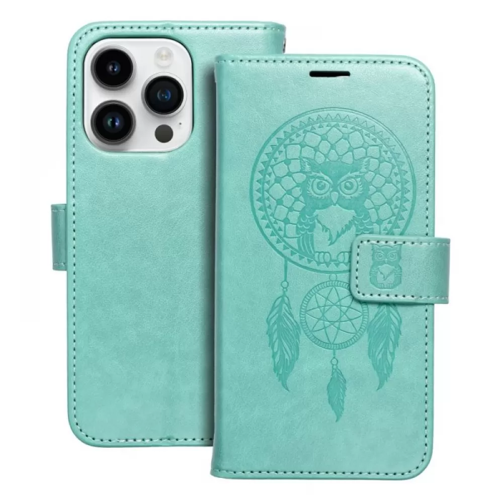 Futrola flip MEZZO BOOK za iPhone 14 Pro (6.1) dreamcatcher zelena