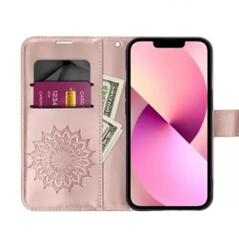 Futrola flip MEZZO BOOK za Samsung S916 Galaxy S23 Plus mandala roze gold