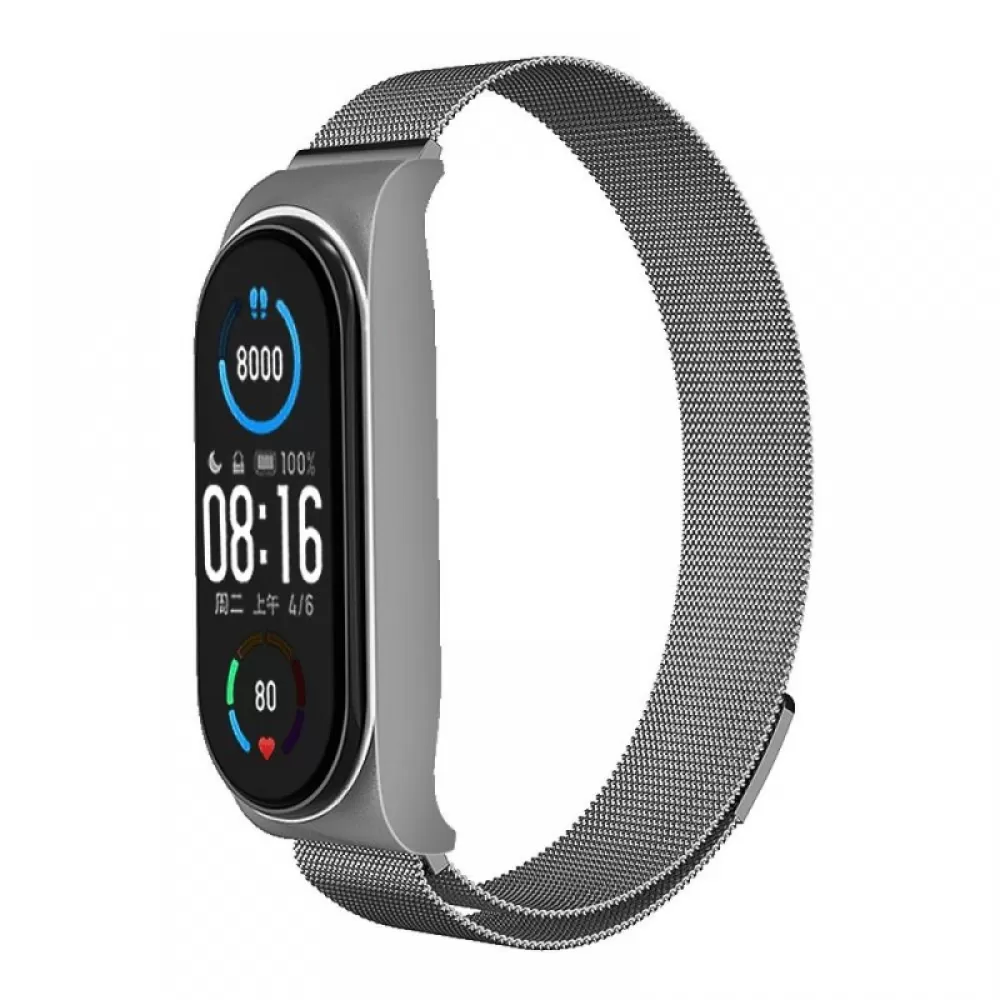 Narukvica za sat METAL za Xiaomi Mi Band 5/6 (02) silver