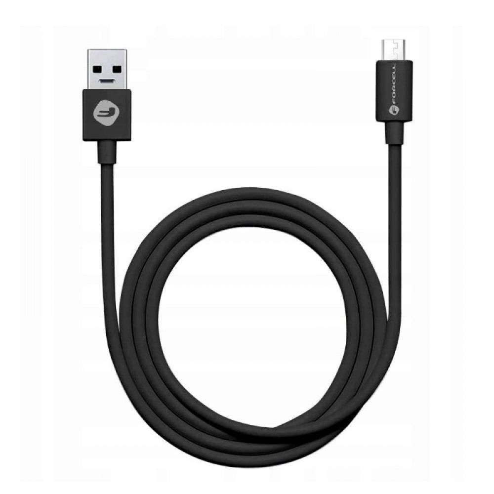 USB kabal FORCELL C321 TUBE USB Micro 2.1A crni 1m