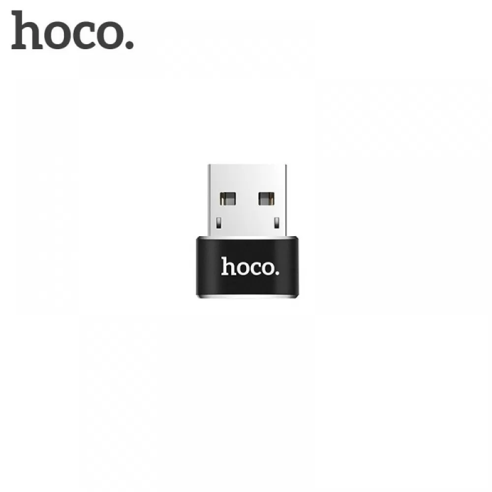 Hoco. OTG adapter UA6 USB na Type C crni