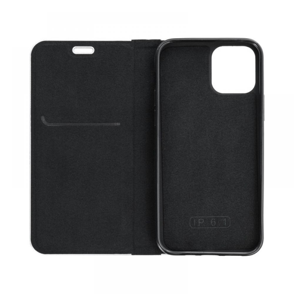 Futrola flip LUNA BOOK CARBON za iPhone 15 (6.1) crna