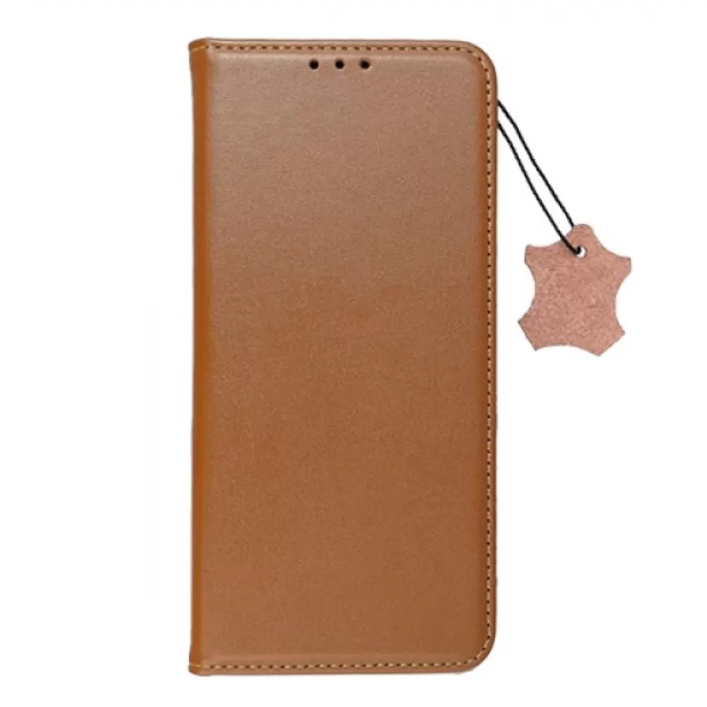 Futrola flip LEATHER CASE SMART PRO za iPhone 15 Pro (6.1) braon