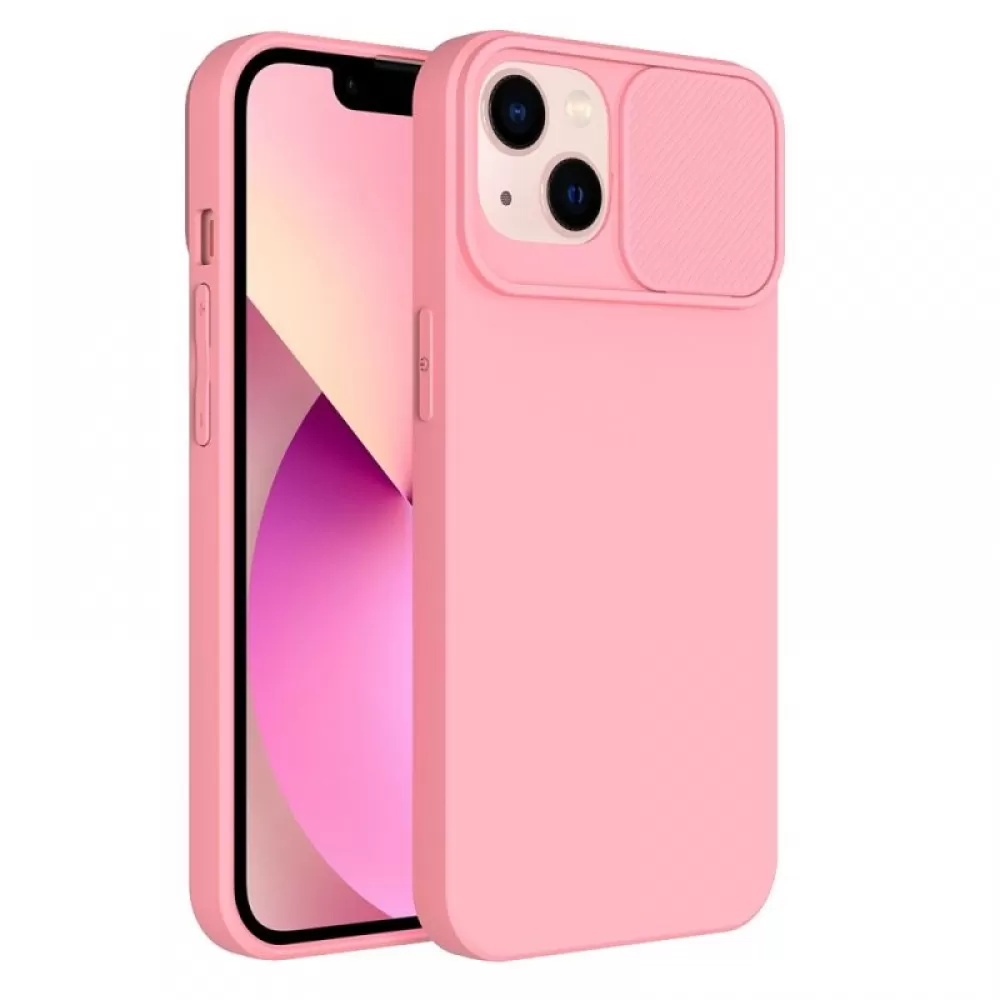 Futrola SOFT FULL PROTECT CAMERA (slide case) za iPhone 15 Pro Max (6.7) roze