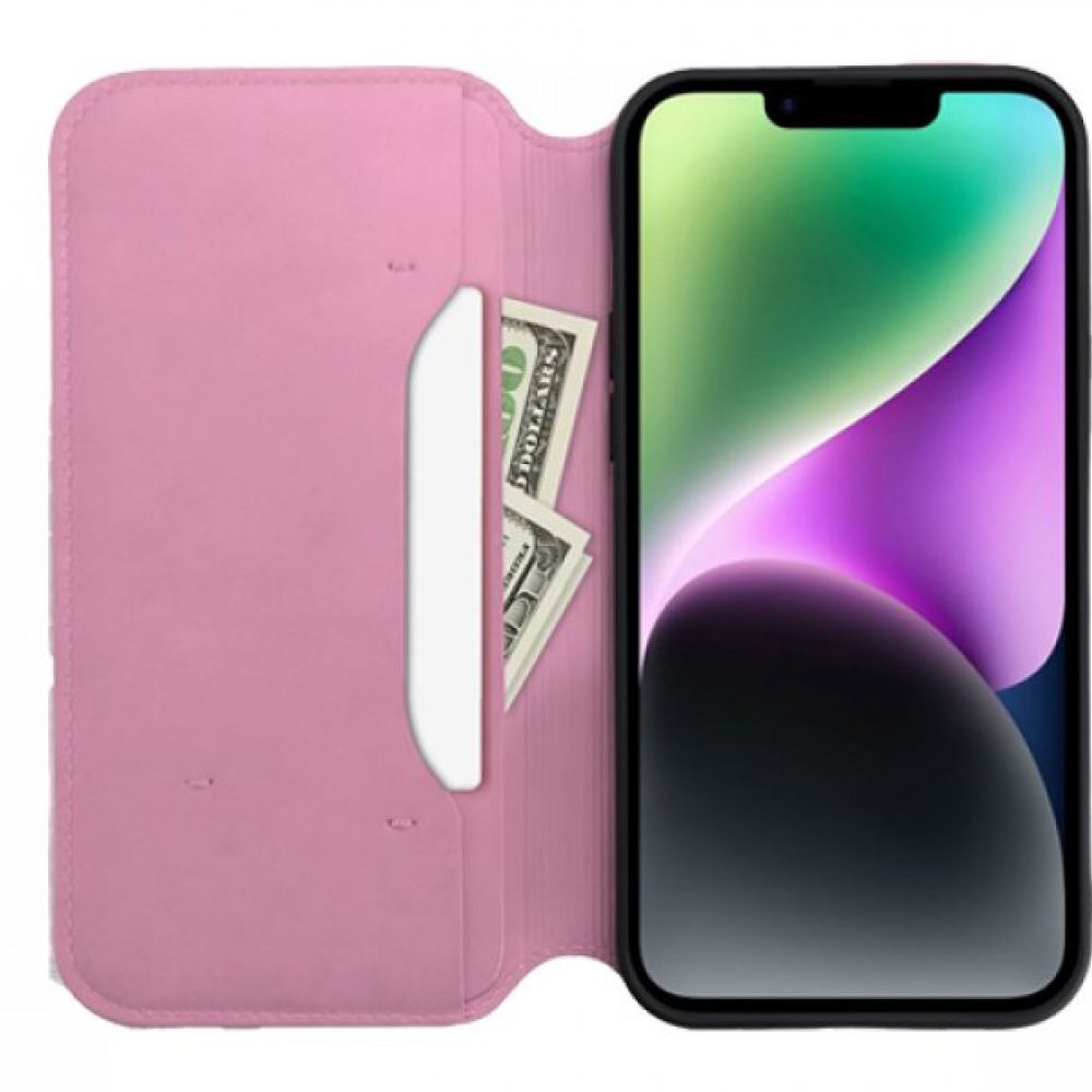 Futrola flip DUAL POCKET BOOK za Samsung Galaxy S24 Ultra roze