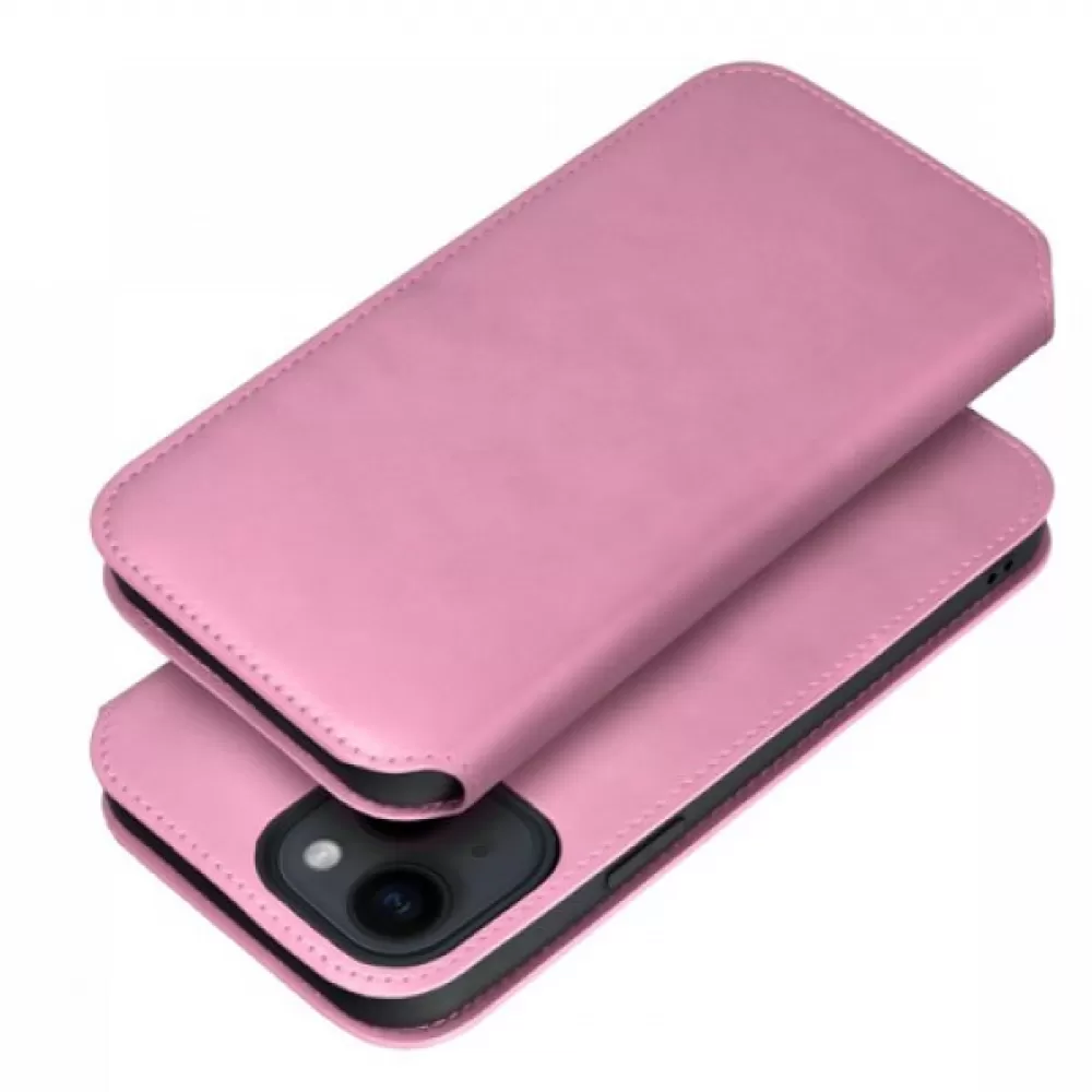 Futrola flip DUAL POCKET BOOK za Samsung Galaxy S24 roze