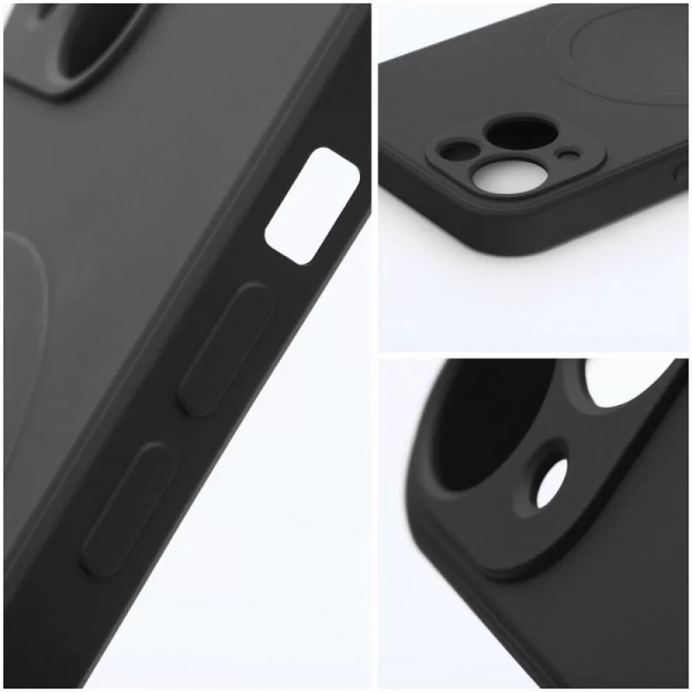 Futrola Silicone Mag Cover za iPhone 12 (6.1) crna