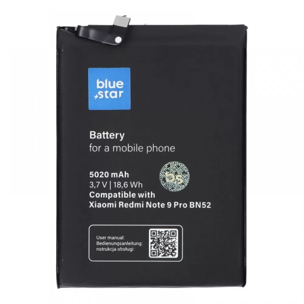 Baterija BLUE STAR za Xiaomi Redmi Note 9 Pro (BN52) 5020 mAh
