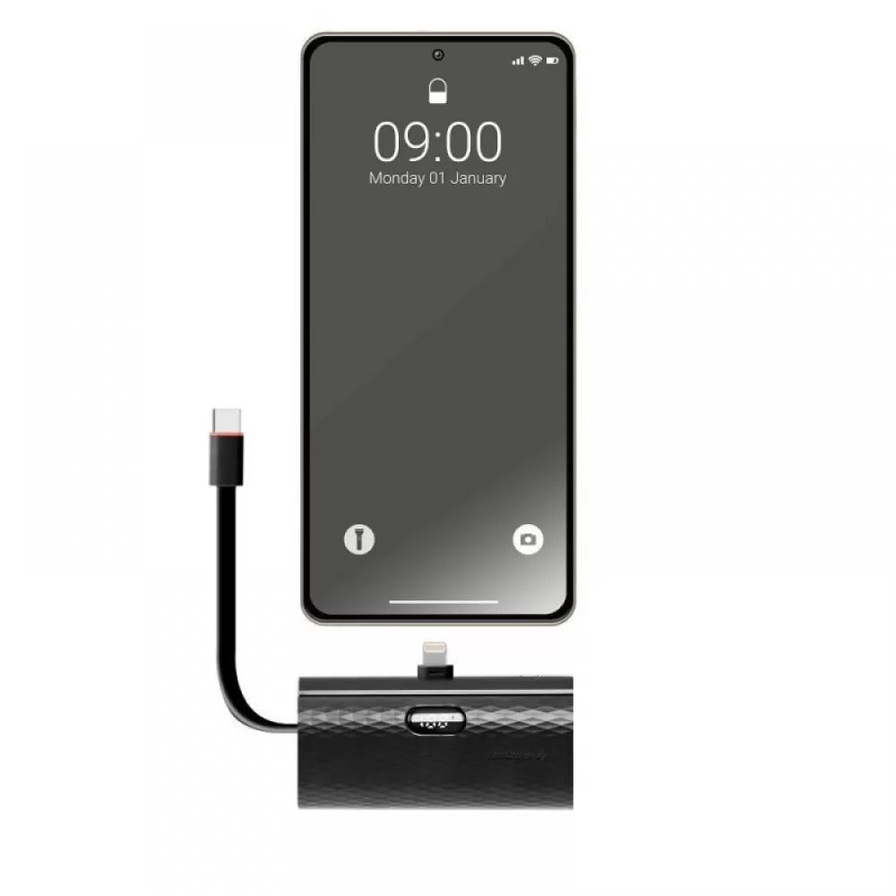 Power Bank FORCELL F-Energy F5k3 lightning 5000mAh PD 20W crni