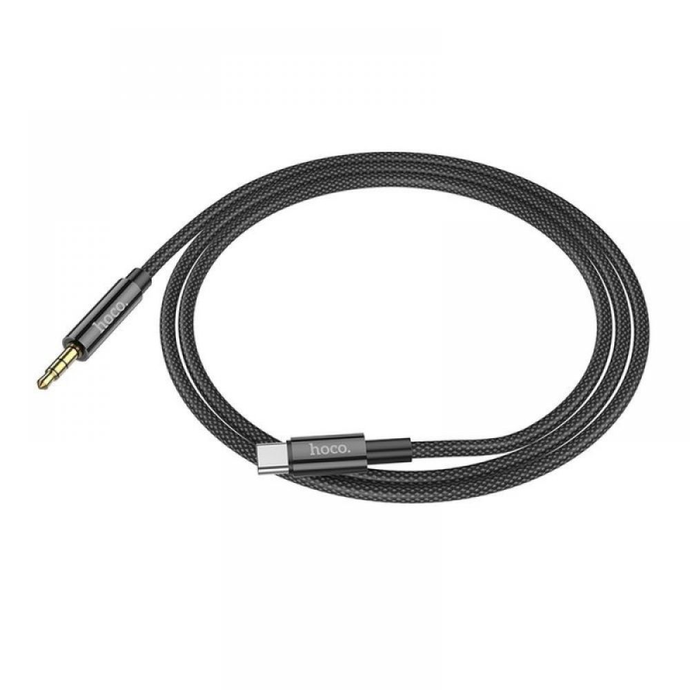 Audio HOCO kabal UPA19 Audio Jack 3,5mm na Type C 1m crni