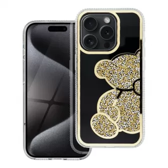 Futrola TEDDY BEAR za iPhone 15 Pro (6.1) zlatna