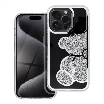 Futrola TEDDY BEAR za iPhone 15 Pro (6.1) srebrna