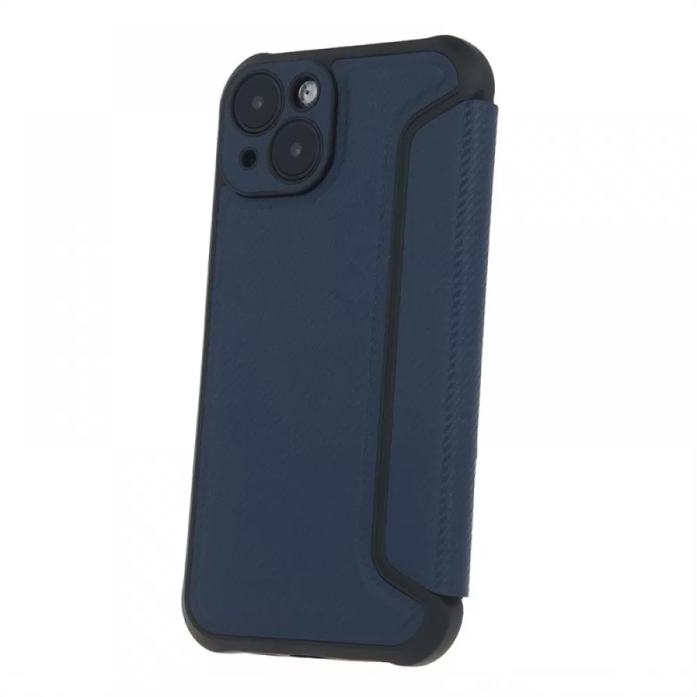 Futrola flip RAZOR BOOK (Smart Carbon case) za iPhone 15 (6.1) tamno plava