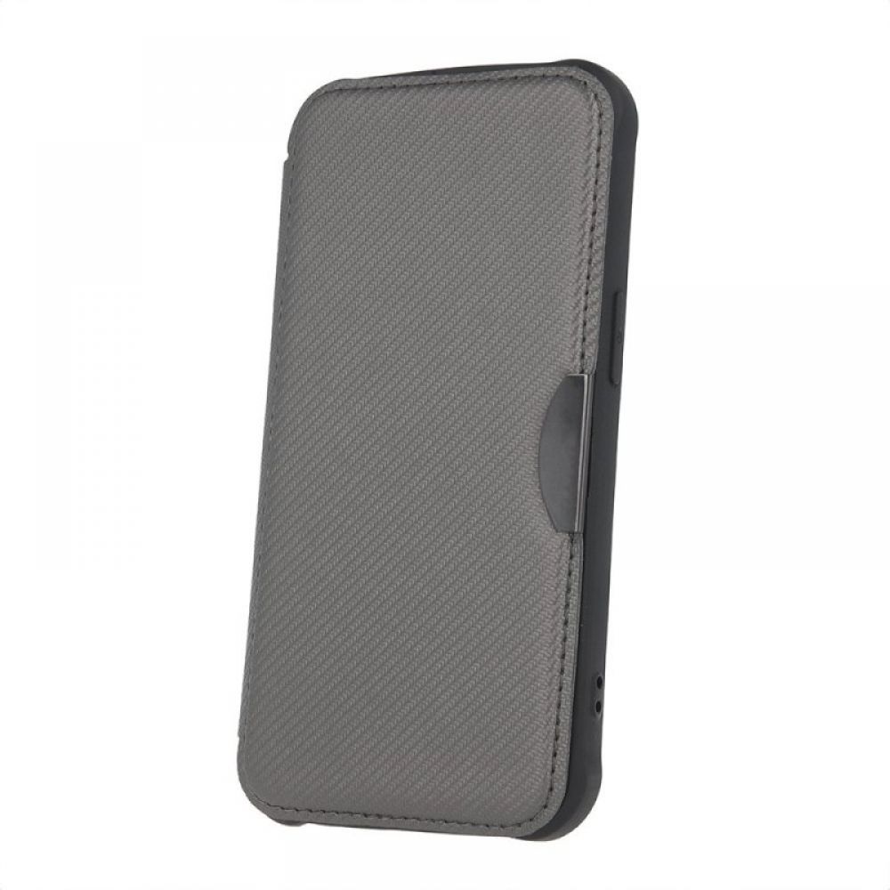 Futrola flip RAZOR BOOK (Smart Carbon case) za iPhone 15 (6.1) siva