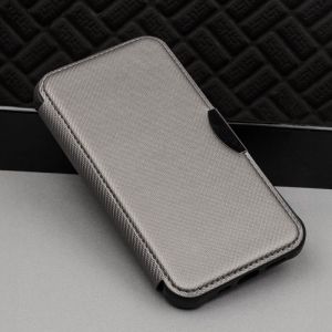 Futrola flip RAZOR BOOK (Smart Carbon case) za iPhone 15 Pro (6.1) siva