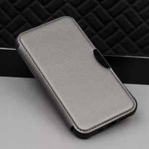 Futrola flip RAZOR BOOK (Smart Carbon case) za Samsung Galaxy S24 Ultra siva