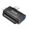 HOCO adapter OTG 2in1 UA31F Type C (muski) / Lightning (muski) na USB A (zenski) crni