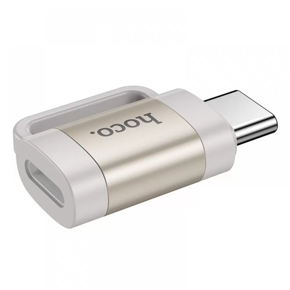 HOCO adapter OTG Type C (muski) na Lightning (zenski) 3A UA31E sivi