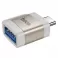 HOCO adapter OTG Type C (muski) na USB A (zenski) 3A UA31C sivi