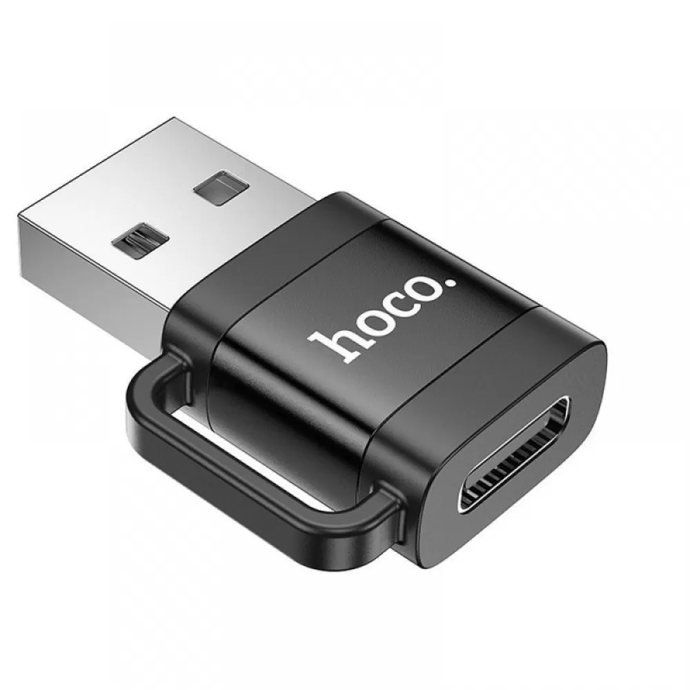 HOCO adapter OTG USB A (muski) na Type C (zenski) 3A UA31D crni