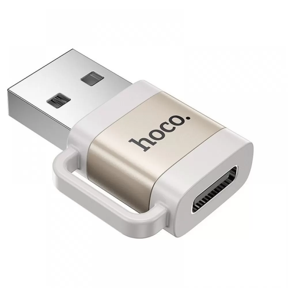 HOCO adapter OTG USB A (muski) na Type C (zenski) 3A UA31D sivi