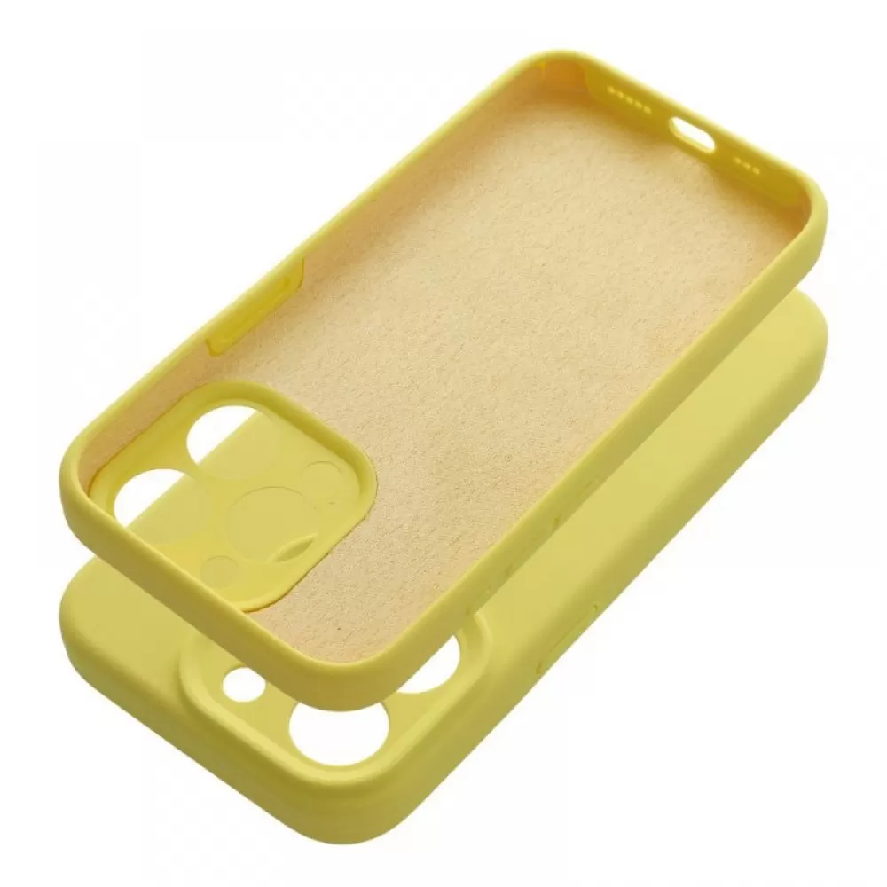 Futrola SILICONE 2mm za iPhone 15 Pro (6.1) zuta