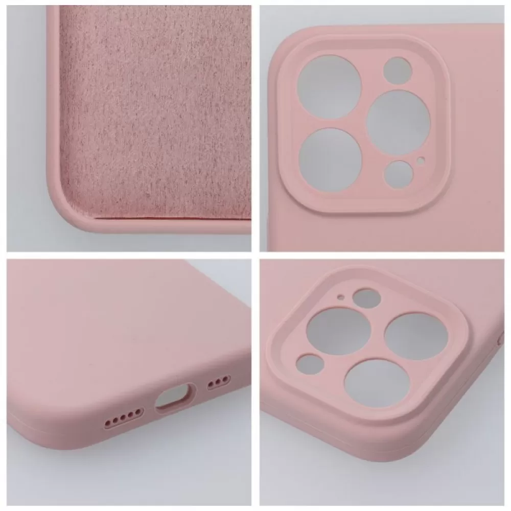 Futrola SILICONE 2mm za iPhone 15 Pro Max (6.7) puder roze