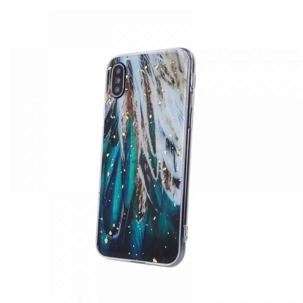 Futrola GOLD GLAM za Samsung Galaxy A55 5G feathers