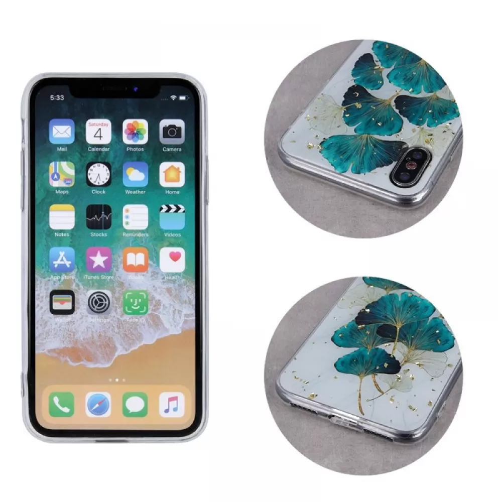 Futrola GOLD GLAM za iPhone 15 Pro Max (6.7) leaves